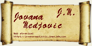 Jovana Međović vizit kartica